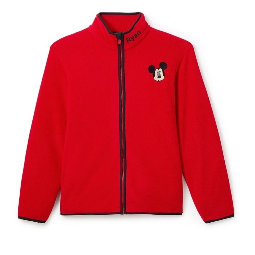 Disney Mickey Mouse Zip-up Fleece Jacket Red Size XXL New with Tags
